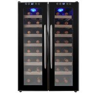 AKDY&reg; 32 Bottle Dual Zone Thermoelectric Freestanding Wine Cooler Cellar Chiller Double Door Refrigerator Fridge...