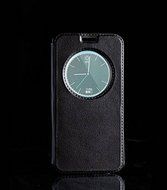 Pink Lizard YIKADENG Round Window Display Smart View Flip PU Leather Case For Samsung S6 Edge