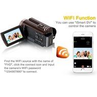 YBLUESKY FHD 1080P Camcorders WIFI Connection 60FPS Dual SD Slot Night Vision 20MP 16X Digital Zoom 3 Inch Touch... N3