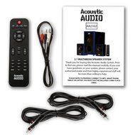 Acoustic Audio AA2102 Home 2.1 Speaker System with USB Reader and 2 Extension Cables for Multimedia N2