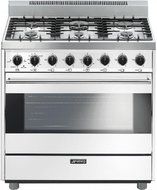 Smeg C36GGBU 36" Classic Series Gas Range with 4.4 cu. ft. Capacity 6 Sealed Burners 3 Cooking Modes Double Convection...
