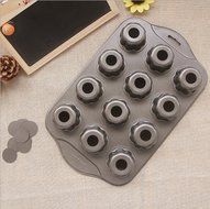 Astra Gourmet 12 Cavity Mini Cheesecake Pan Cupcake Pan Springform Pan Bundt Cake Pan with Removable Bottom, Square N5