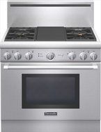 Thermador ProGrand 36In Stainless Steel Freestanding Gas Range - PRL364GDH