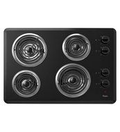 Whirlpool WCC31430AB 30&quot; Black Electric Coil Cooktop