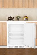 Summit FF7LBIFR: Commercial built-in auto defrost all-refrigerator with lock, white cabinet, and stainless steel... N2