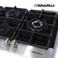 Fashion Euro Style 34.6 inch LPG &amp; NG Stainless Steel Tempered Glass Built-in Kitchen 4 Burner Gas Hob Cooktops...