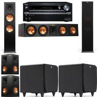 Klipsch RP-280F Tower Speakers-SDS12-5.2-Onkyo TX-NR838