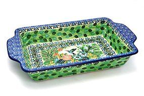Polish Pottery Baker - Rectangular Brownie Pan - Unikat Signature U3271