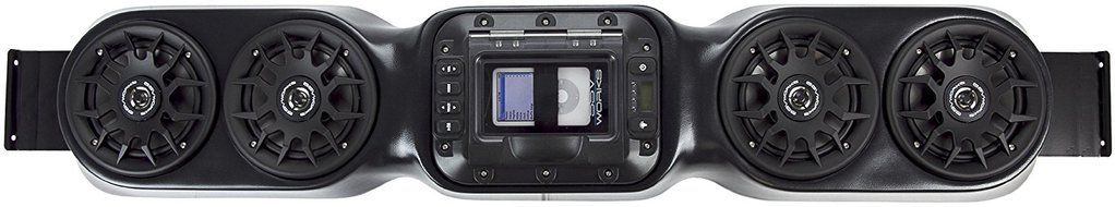 SSV Works WP-OU4 Stereo Speaker System Overhead Sound Bar for iPod or iPhone, fits Yamaha Rhino, Kawasaki Teryx...