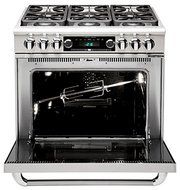 Capital COB366L: 36" six Open Top Burner, Dual Fuel self-clean range, Liquid Propane