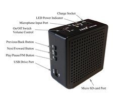 VoiceBooster Voice Amplifier &amp; Mp3 Player 16watts Black MR2200 (Aker) by TK Products,Portable, for Teachers, Coaches... N4