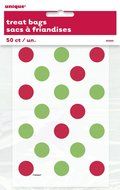 Red and Green Polka Dot Holiday Cupcake Kit for 24 N6