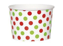 Red and Green Polka Dot Holiday Cupcake Kit for 24 N7