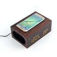 TuoP@ Bedside Multi-Function Qi Wireless Charger Bluetooth Wood Speaker System Project with Built in Mic, NFC,... N5