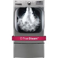 LG Titan Laundry Pair - MEGA CAPACITY - *Graphite Steel* Washer, GAS Dryer and Pedestal Package! WM8000HVA, DLGX8001V... N4