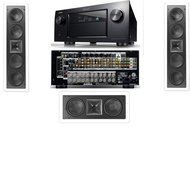 Klipsch KL-6504-THX In-Wall LCR Speaker-3.0 Denon IN-Command AVR-4520CI- White