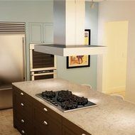 Valore Lateral Island Stainless Steel Easy to Install Home Kitchen Range Hood with 3 Electronic LED Controls N4