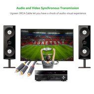 Ugreen 3RCA Male to 3RCA Male Stereo Audio Video Cable RG59 Gold Plated for Connecting Your VCR, DVD, HD-TV, and... N8