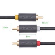 Ugreen 3RCA Male to 3RCA Male Stereo Audio Video Cable RG59 Gold Plated for Connecting Your VCR, DVD, HD-TV, and... N9
