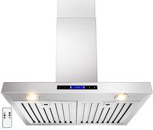 GOLDEN VANTAGE 30" Wall Mount Stainless Steel Range Hood With Gas Sensor &amp; Remote GV-Z01-30