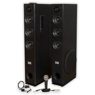 Acoustic Audio TSi350 Bluetooth Powered Floorstanding Tower Multimedia Speakers with Optical Input and Mic TSi350DM1 N2