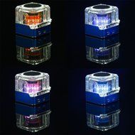 Getmore Durable Mini Multimedia Speaker LCD Mp3 Fm Radio for Micro Sd Mp3 USB Blue N8