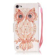 iPod Touch 6 Case,iPod Touch 5 Case,ikasus Shiny Glitter Diamond Colorful Art Painted PU Leather Flip Wallet Pouch... N6