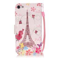 iPod Touch 6 Case,iPod Touch 5 Case,ikasus Shiny Glitter Diamond Colorful Art Painted PU Leather Flip Wallet Pouch... N7