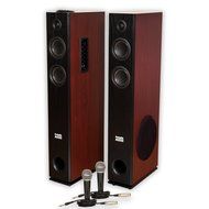 Acoustic Audio TSi500 Bluetooth Powered Floorstanding Tower Multimedia Speakers with Mics TSi500M2