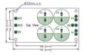 Electronics-Salon 2PCS Dual Polarity Power Supply PCB, For Audio AMP. N3