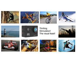 M&amp;T - 4K Ultra HD WIFI Action Camera, Underwater Waterproof Diving Camcorder, Helmet Camera with 170 Degree Wide... N2