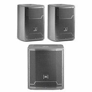 JBL PRX710 10' Powered Speaker Pair with One (1) JBL PRX715XLF Subwoofer
