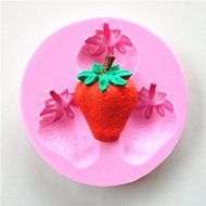 Wocuz W0603 Three Large Strawberries Silicone Candy Chocolate Fondant Molds Cupcake Decoration Mold Craft Mold... N2