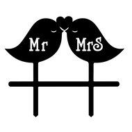 Zongheng Funny Mr and Mrs Wine Glass Cake Topper Personalized Drinking Cup Wedding Birthday Party Cake Decoration N5
