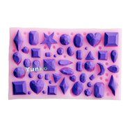 Yunko Mini Gem Diamonds Shape Silicone Cupcake Decorating Fondant Mold Chocolate Mold Cake Decorating Mold Candy... N2