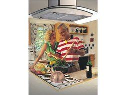 K-star K1008E Island Mounted Range Hood With Glass Canopy N4