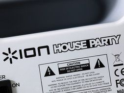 ION House Party Portable Sound System with Built-In Light Show (white) N4