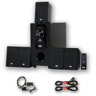 Acoustic Audio AA5150 Home 5.1 Speaker System with Optical Input FM Tuner and 2 Extension Cables N2