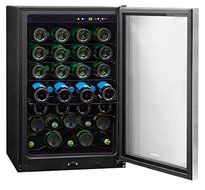 Frigidaire FFWC4222QS 42 Bottle Wine Cooler with Reversible Door, in Black. N2