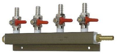 4 Way CO2 Distributor, 5/16"-2PK