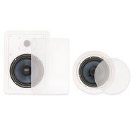 Blue Octave BH-627 In Wall and In Ceiling 6.5" Speakers Home Theater Surround Sound 7 Speaker Set N2