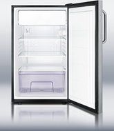 Summit CM421BLCSS 20" 4.1 cu.ft. Under-Counter Refrigerator With Factory Installed Lock Manual Defrost Crisper... N4