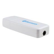 AGPtek&reg; USB Bluetooth Audio Music Receiver Adapter (white) with 3.5mm Stereo Output for Headphones, Portable Speakers... N4