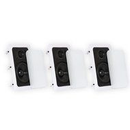 Theater Solutions CS5W In Wall Speakers Surround Sound Home Theater 3 Speaker Set CS5W-3S