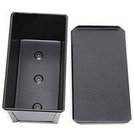Astra shop Aluminized Steel Pullman Loaf Pan with Cover Bread Toast Mold with Lid, 8&quot;x 4-1/2&quot; x 3-1/2&quot;,Black N4