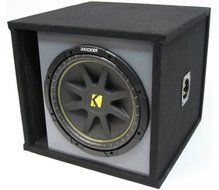 ASC Package Single 15" Kicker Sub Box Vented Port Paintable Subwoofer Enclosure C15 Comp 500 Watts Peak