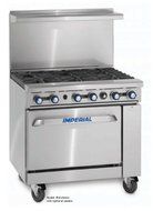 Imperial Commercial Restaurant Range 36&quot; With 2 Burners 24&quot;Griddle Convection Oven Propane Ir-2-G24-C