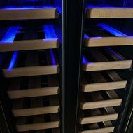 AKDY&reg; 32 Bottle Dual Zone Thermoelectric Freestanding Wine Cooler Cellar Chiller Double Door Refrigerator Fridge... N2