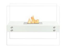 Ignis Ventless Bio Ethanol Fireplace Vitrum H White