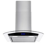 30 in. Convertible Wall Mount Range Hood in Stainless Steel with Tempered Glass, Touch Control and Carbon Filters N12